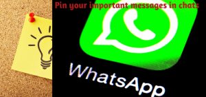 Pin chat message in WhatsApp