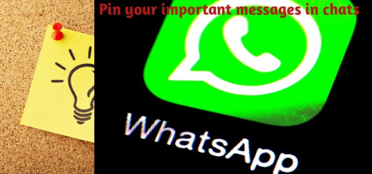 Pin chat message in WhatsApp